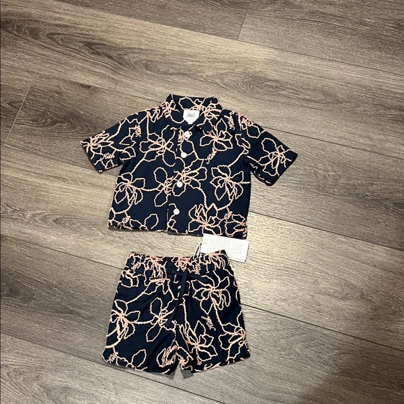 Kith Floral Kids  Set - Navy and Pink - Picture 1 of 5